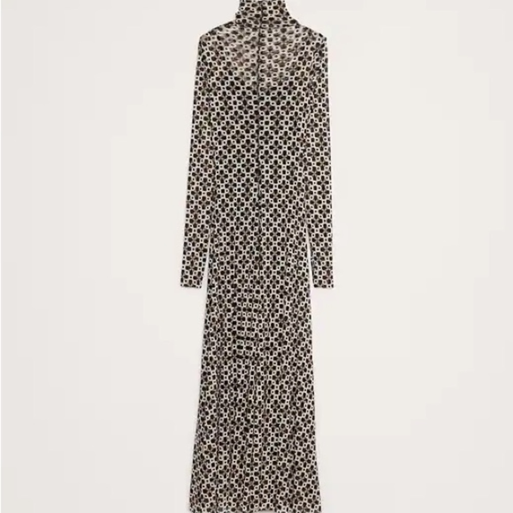 Banana Republic mesh long sleeve maxi dress